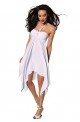 EXKLUSIVES SOMMER BANDEAU COVER UP KLEID - WEISS